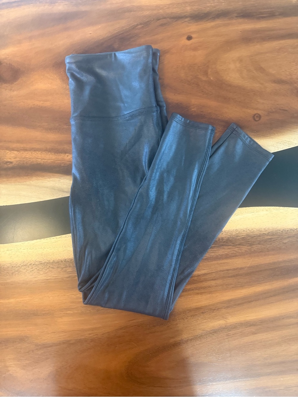 SPANX Faux-Leather Look High-Rise Jeggings - Black